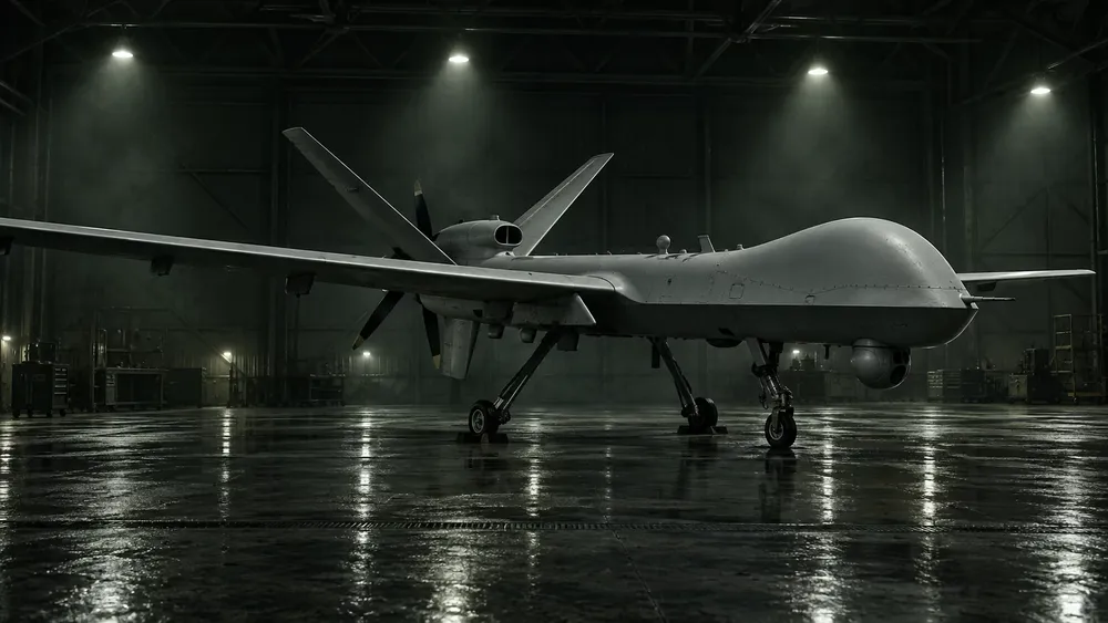 MQ-9A Reaper in the hangar